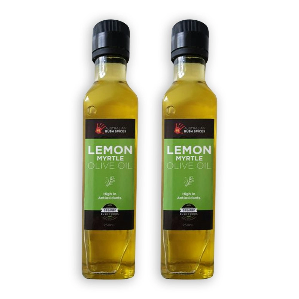 2x Australian Bush Spices Olive Oil infused w/ Lemon Myrtle Bottle 250ml Cooking