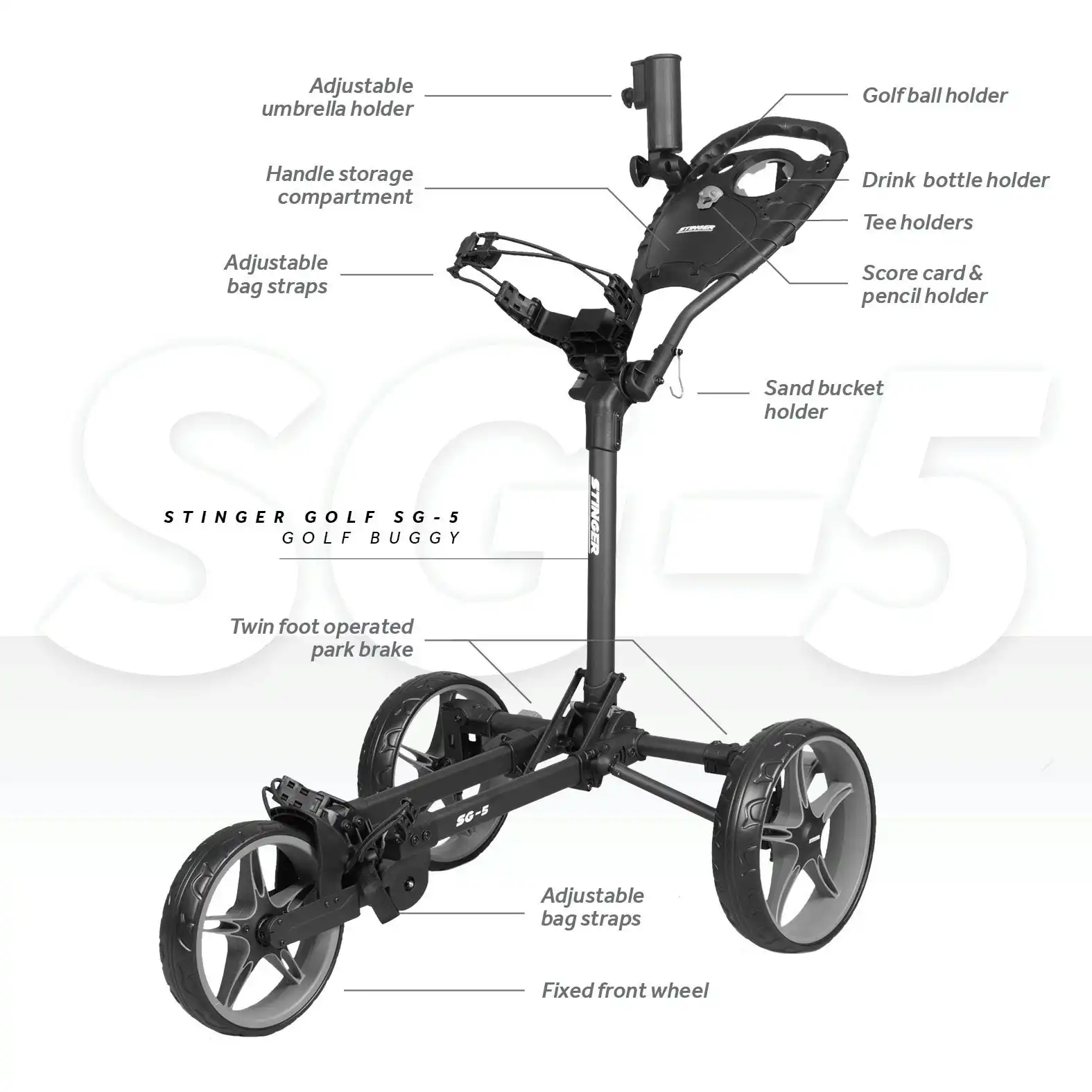 Stinger SG-5 Golf Buggy & Golf Bag Bundle