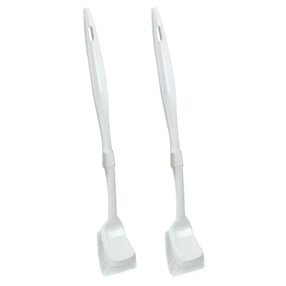 2x Sabco Easyclean 41cm Toilet Cleaning Scrubbing Brush Bathroom Cleaner WHT