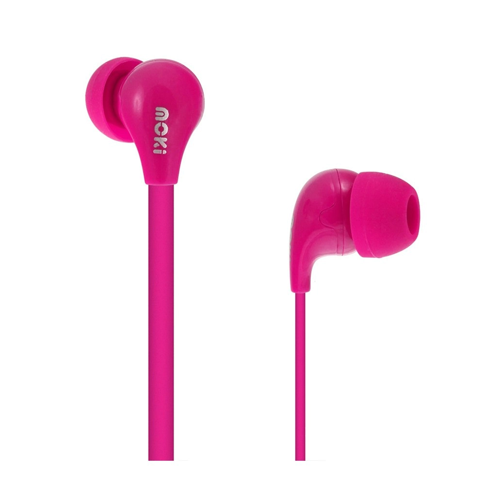 Moki 45 Comfort Buds In-Ear Earphones 3.5mm Jack for FM Radio/iPad/Laptop Pink