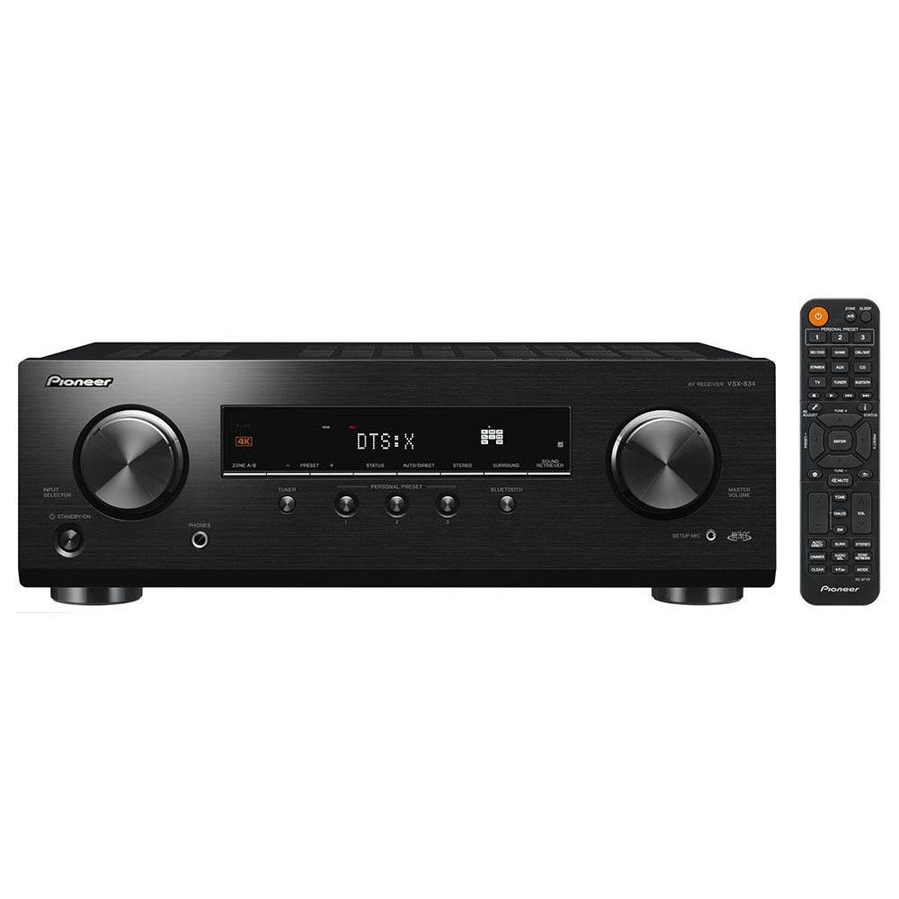 Pioneer VSX834 7.2 CH 490W Network AVR 4K Dolby Atmos Network AV Receiver Black