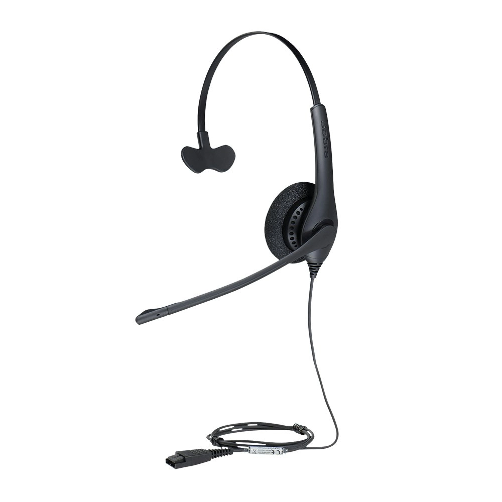 Jabra Corded Biz 1500 Mono QD Call Wired Headset w/Noise-Cancelling Microphone