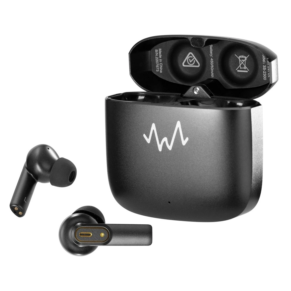 Wave Audio ENC Immersive Pro True Wireless Earbuds BT Earphones For Phones Black