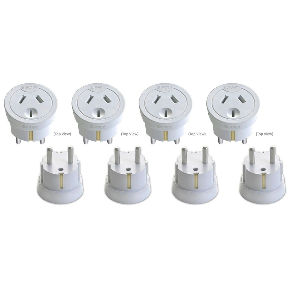 4x Sansai Travel Power Adapter Outlet AU/NZ Socket to Plug Asia EU/Bali/M East