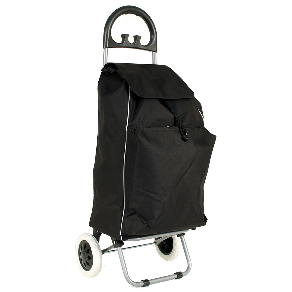 Tosca 70L/58cm Lightweight Shopping Cart Trolley Bag w/Wheels & Pocket - Black