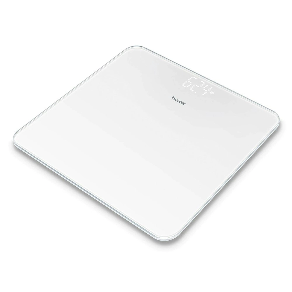 Beurer 30cm White 180kg Glass Body Weight Bathroom Scale w/ LED Digital Display