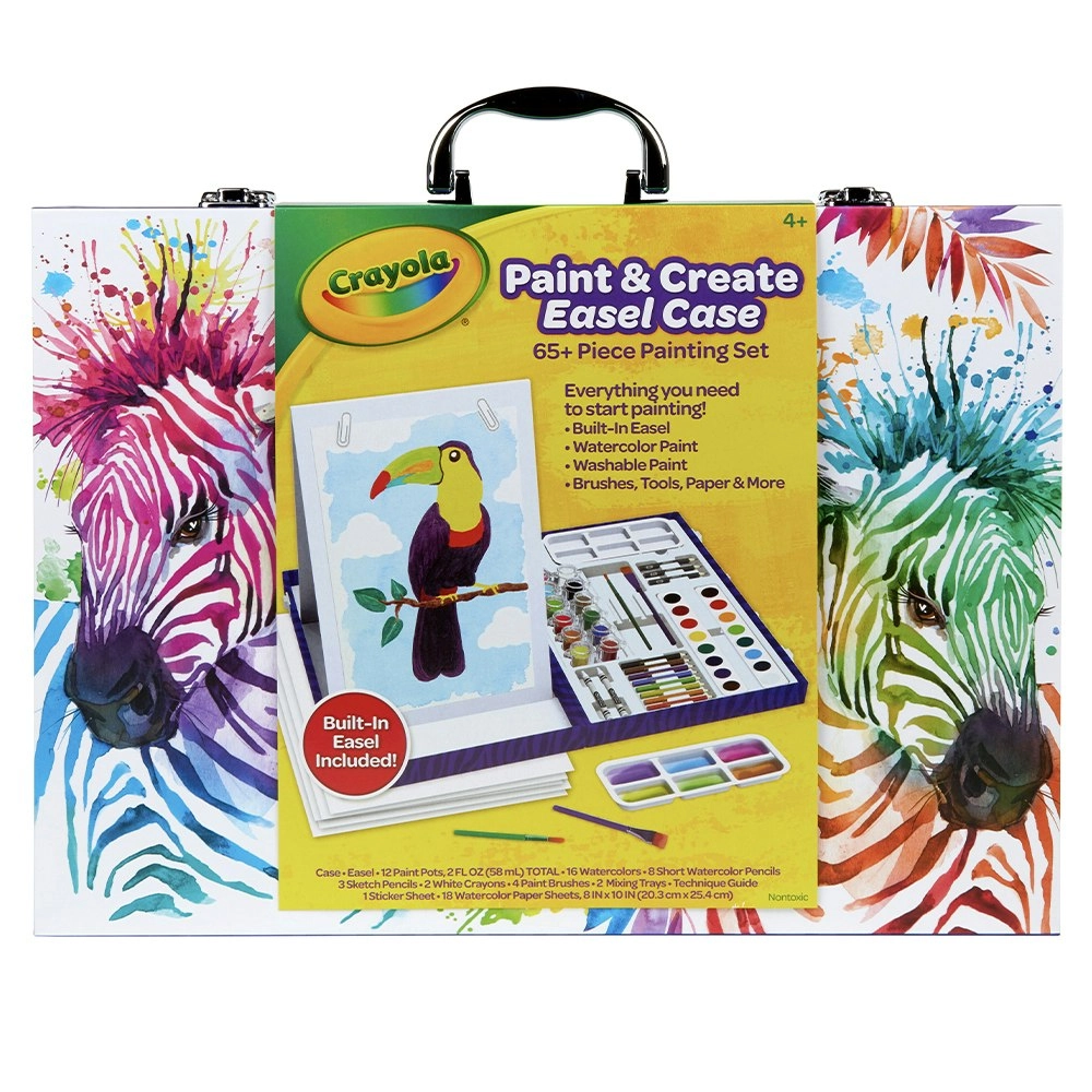 Crayola Coloured Paint & Create Easel Case Set Painting Art Kids/Children 4y+