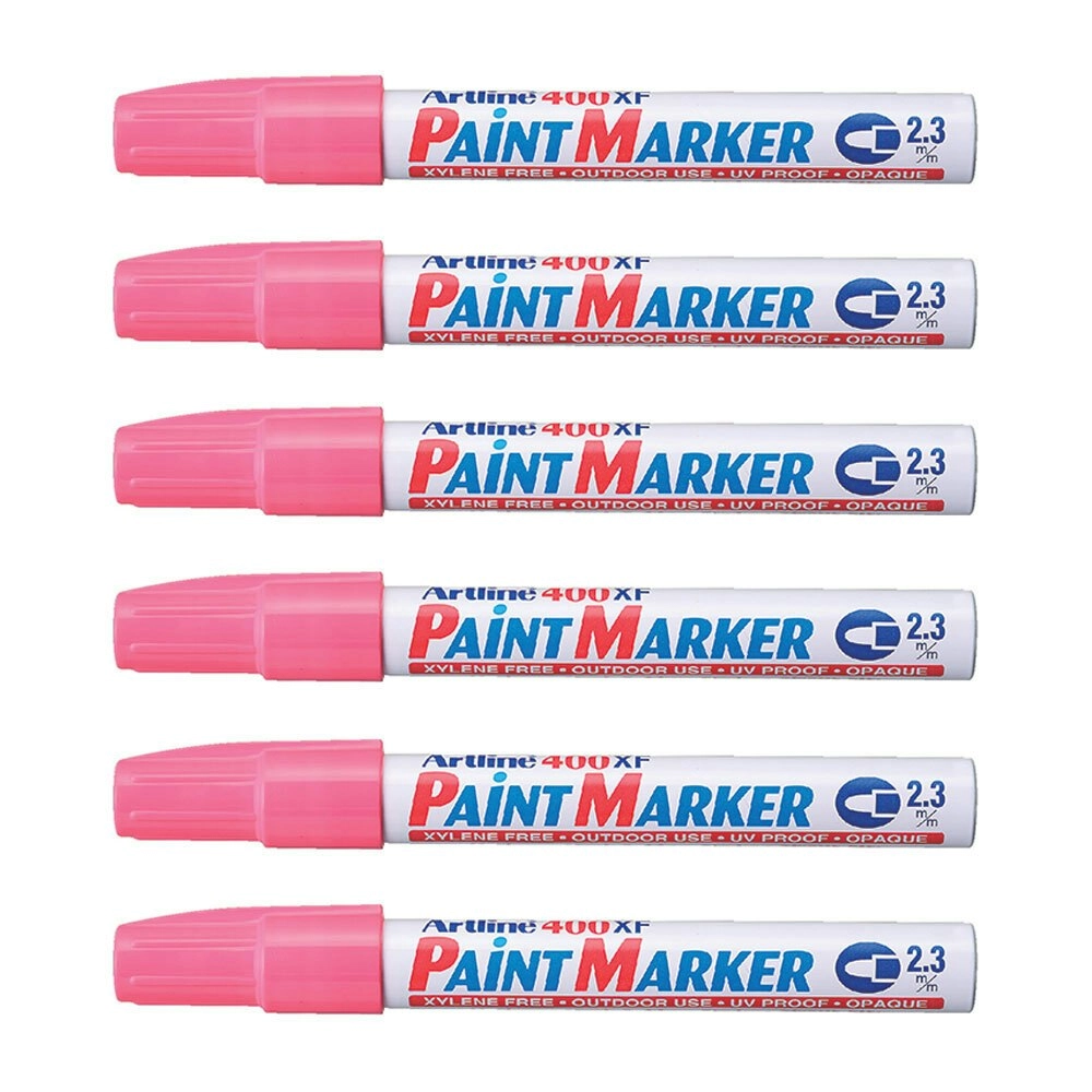 12PK Artline 400 Permanent Paint Marker 2.3mm Bullet Nib - Pink