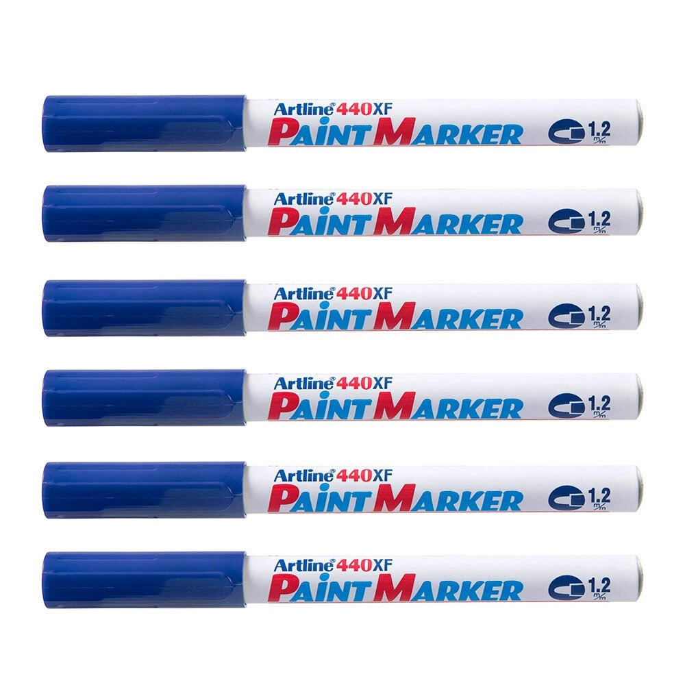 12PK Artline 440 Permanent Paint Marker 1.2mm Bullet Nib - Blue