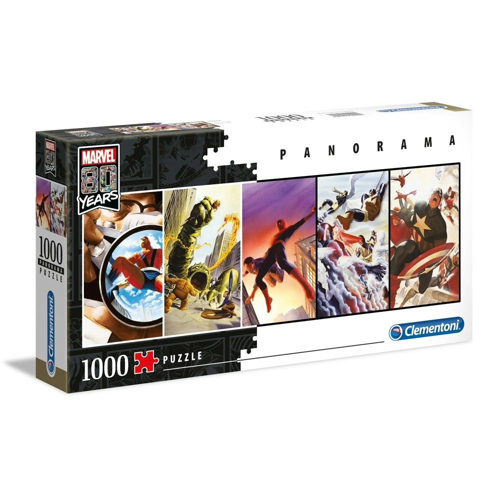 1000pc Clementoni Panorama Collection Marvel 80th Anniversary Wide Jigsaw Puzzle