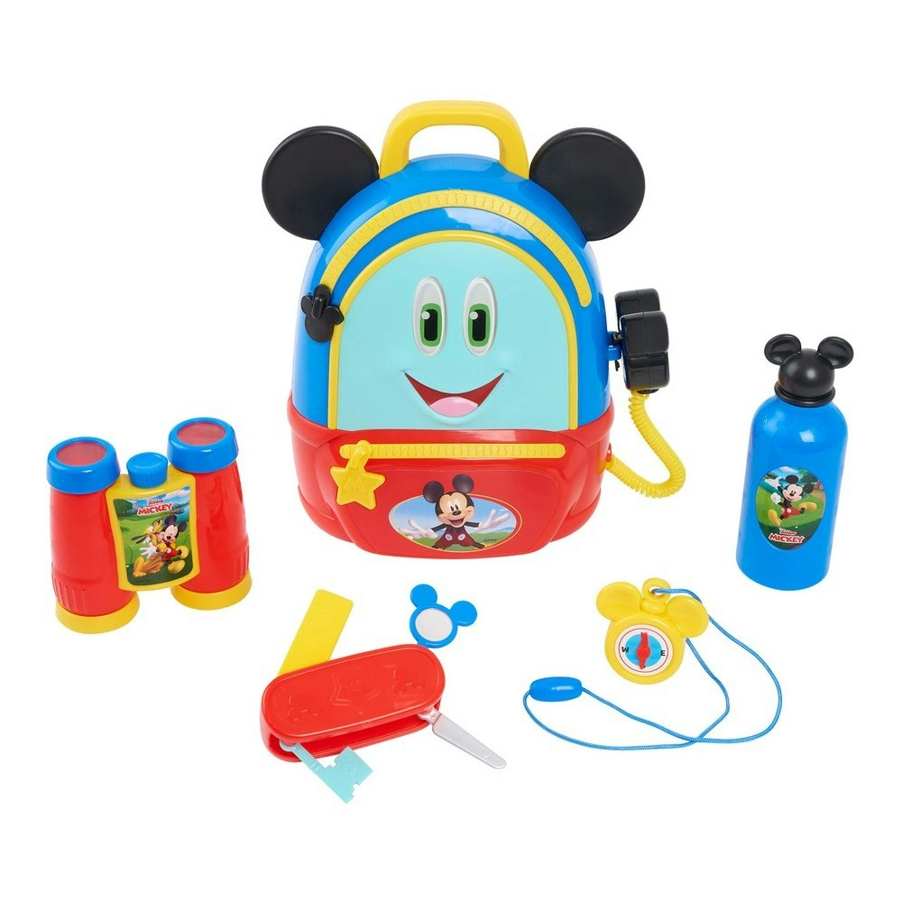 5pc Disney Junior Mickey Talking Funhouse Adventures Backpack Kids Play Toy 3y+