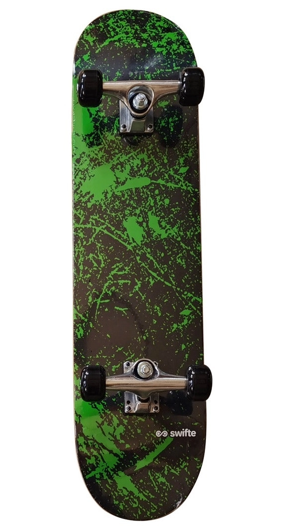 Swifte 31 X 8" Skateboard - Black And Green