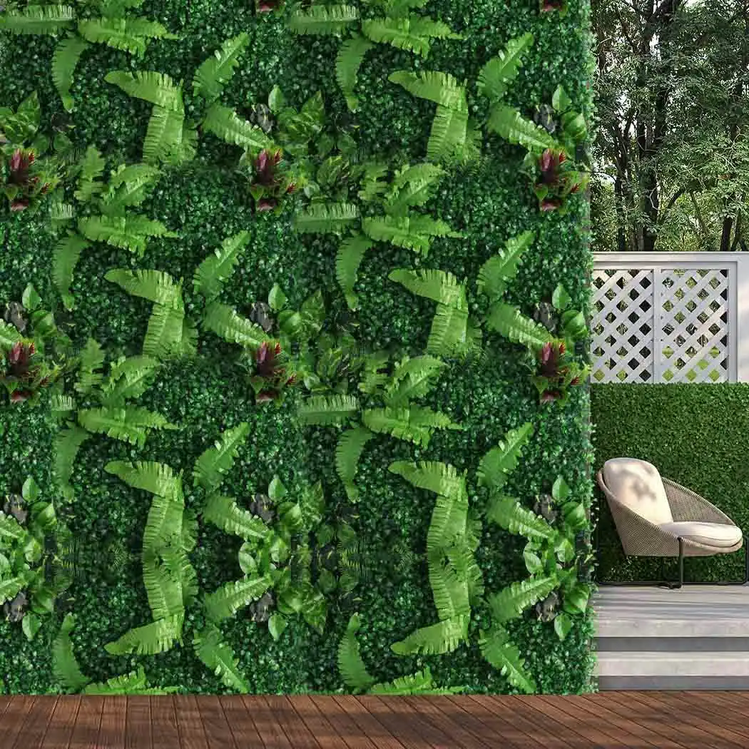 6x Marlow Artificial Hedge Grass Plant Hedge Fake Garden Green Wall Mat Fence