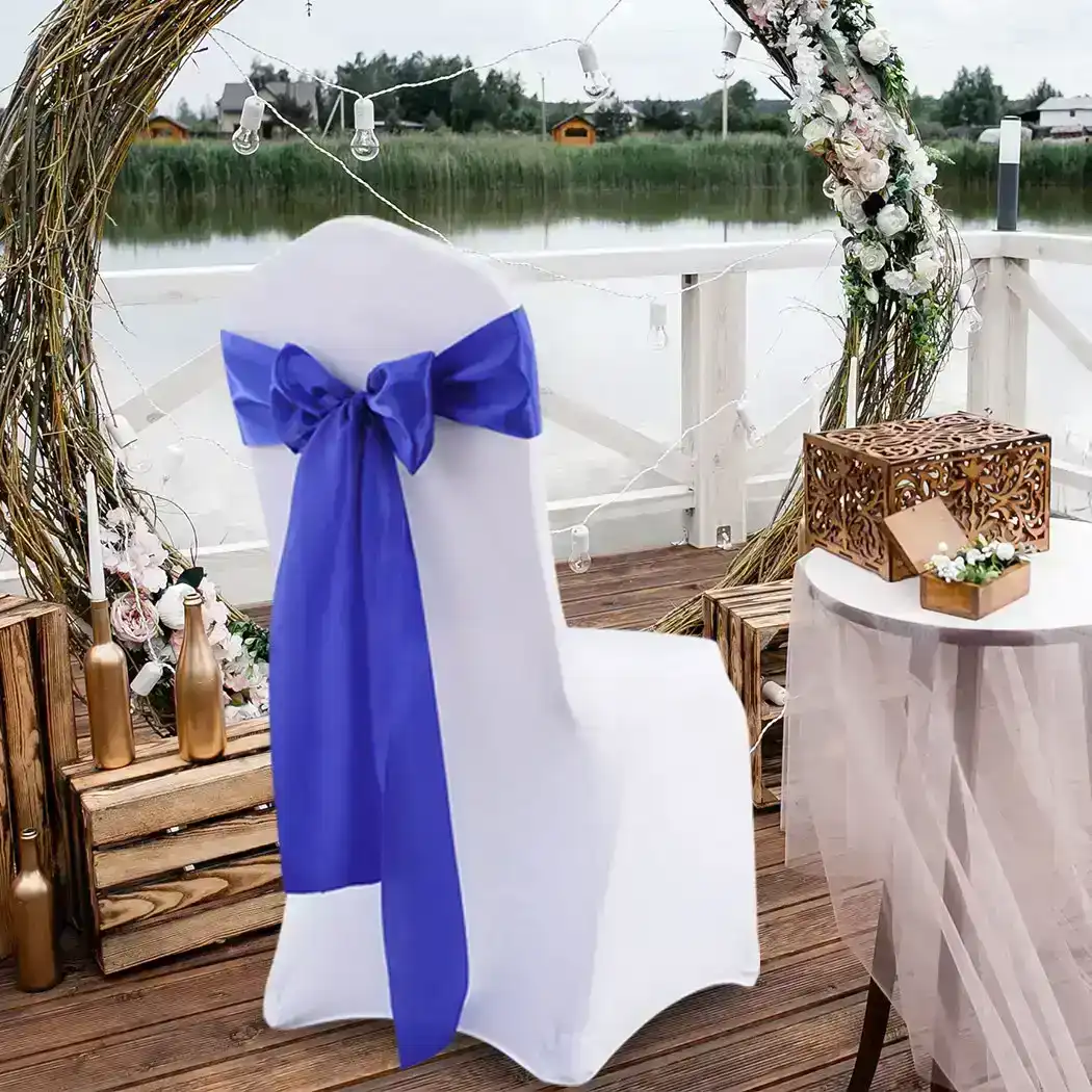 Blue chair deals covers for weddings