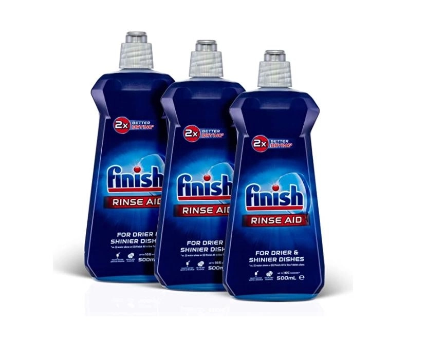 3 Pack Finish Regular Rinse Aid for Dishwashers 500ml