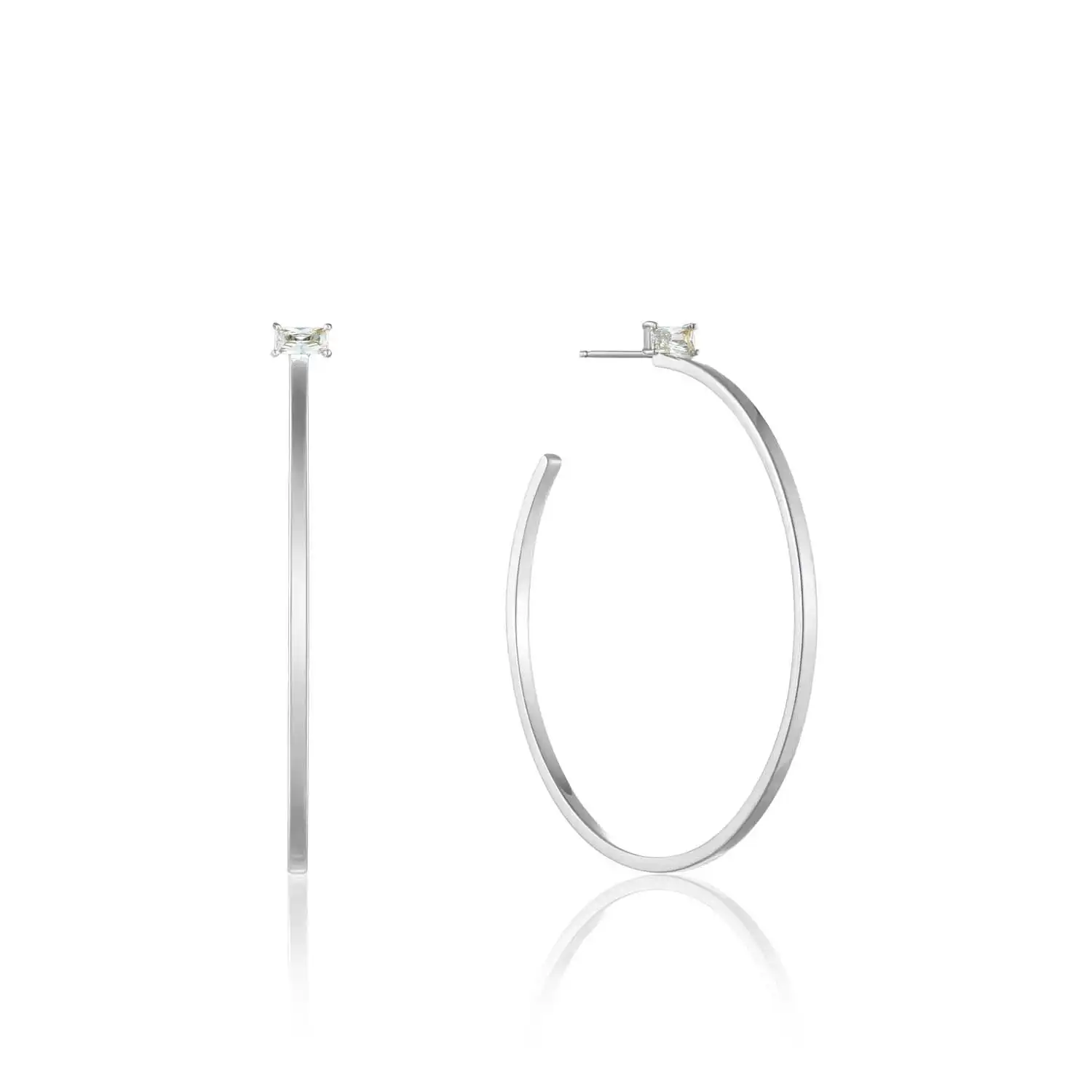 Ania Haie Glow Hoop Earrings - Silver