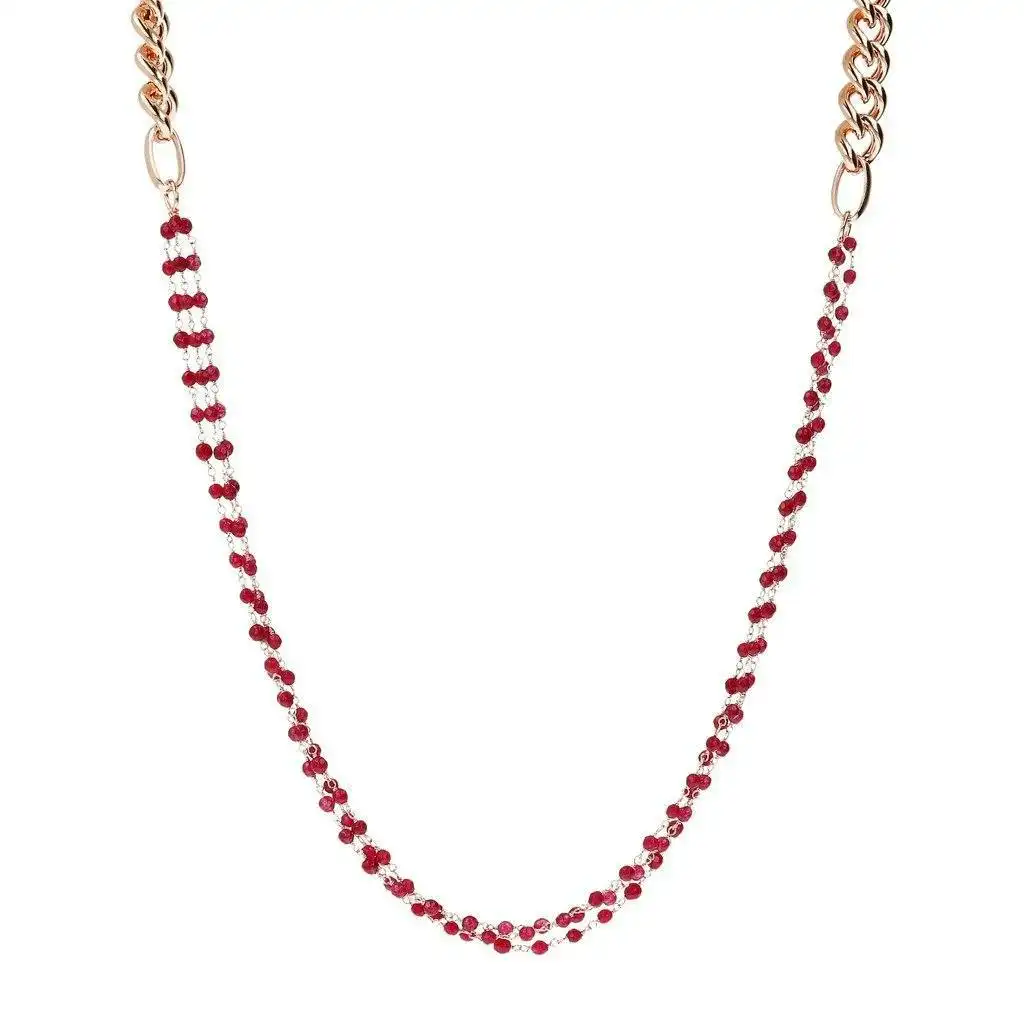 Bronzallure Multi-Strand Rosary Necklace