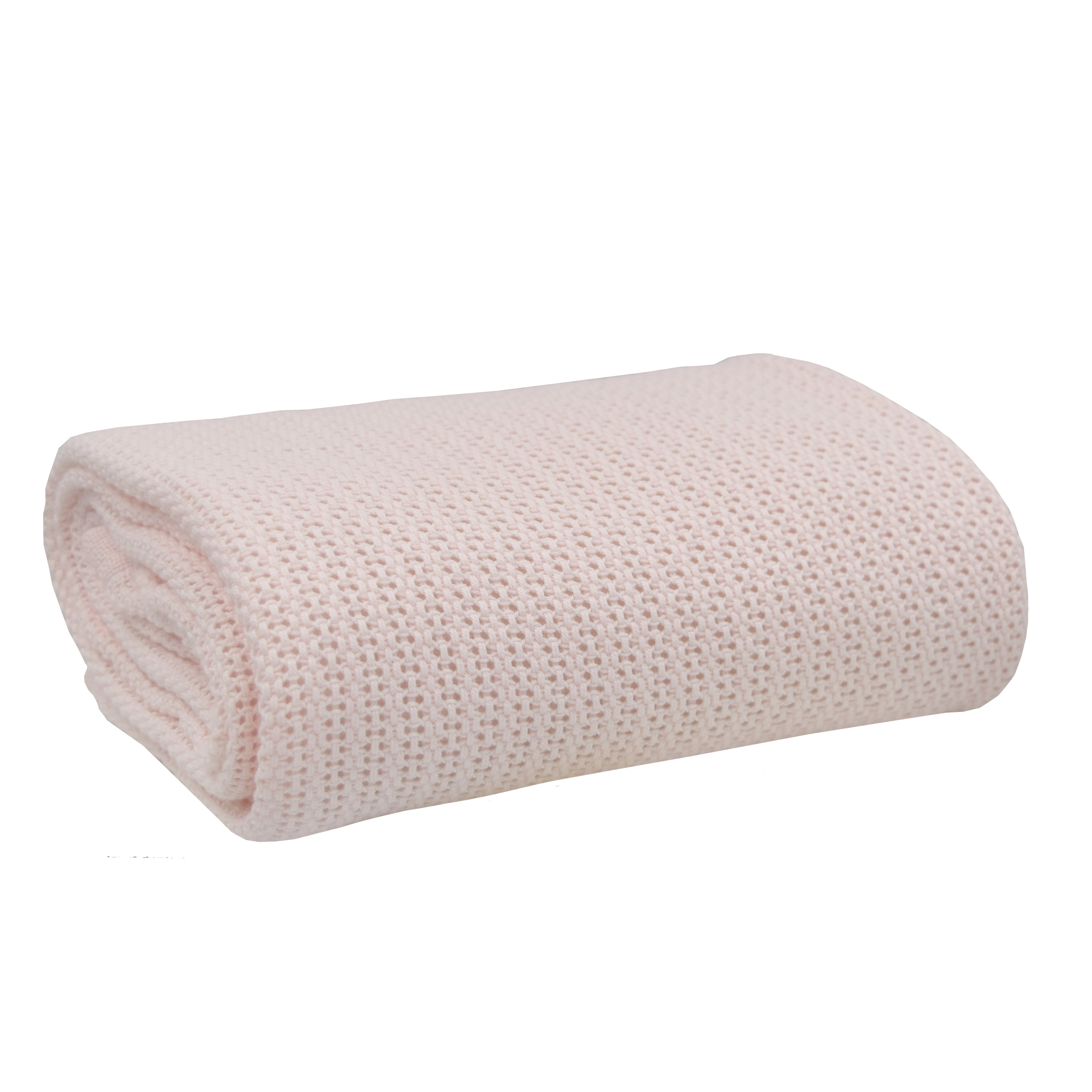 Living Textiles | Organic Cot Cellular Blanket - Rose Quartz