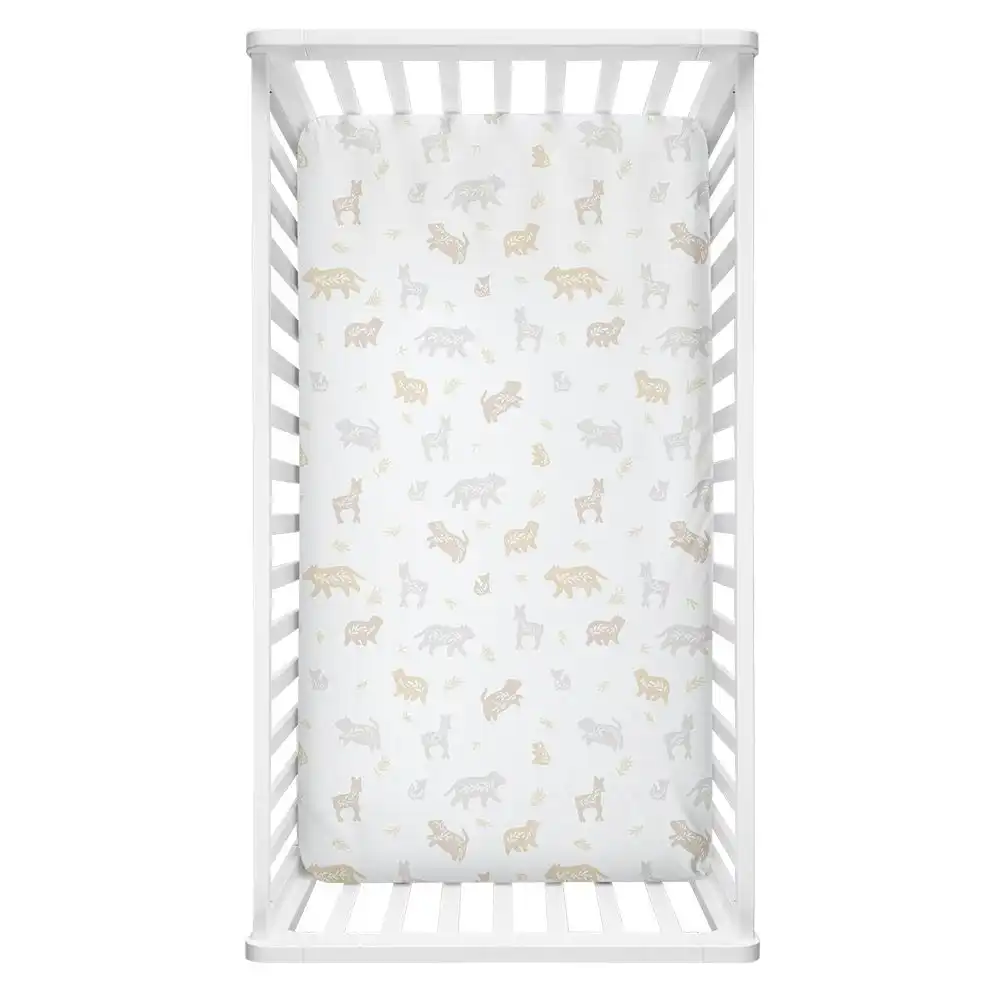 Lolli Living | Cot Fitted Sheet - Bosco Bear