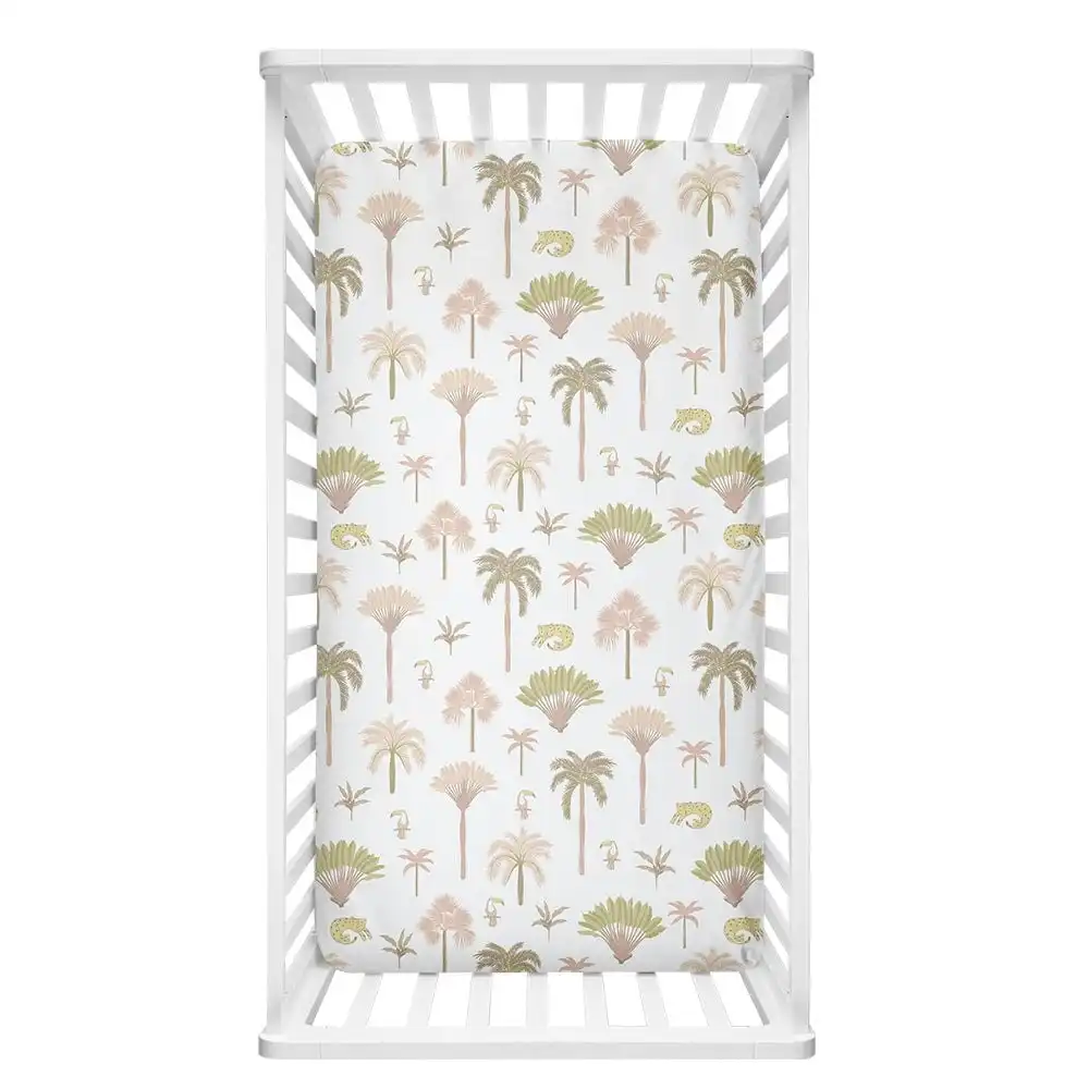 Lolli Living | Cot Fitted Sheet - Tropical Mia