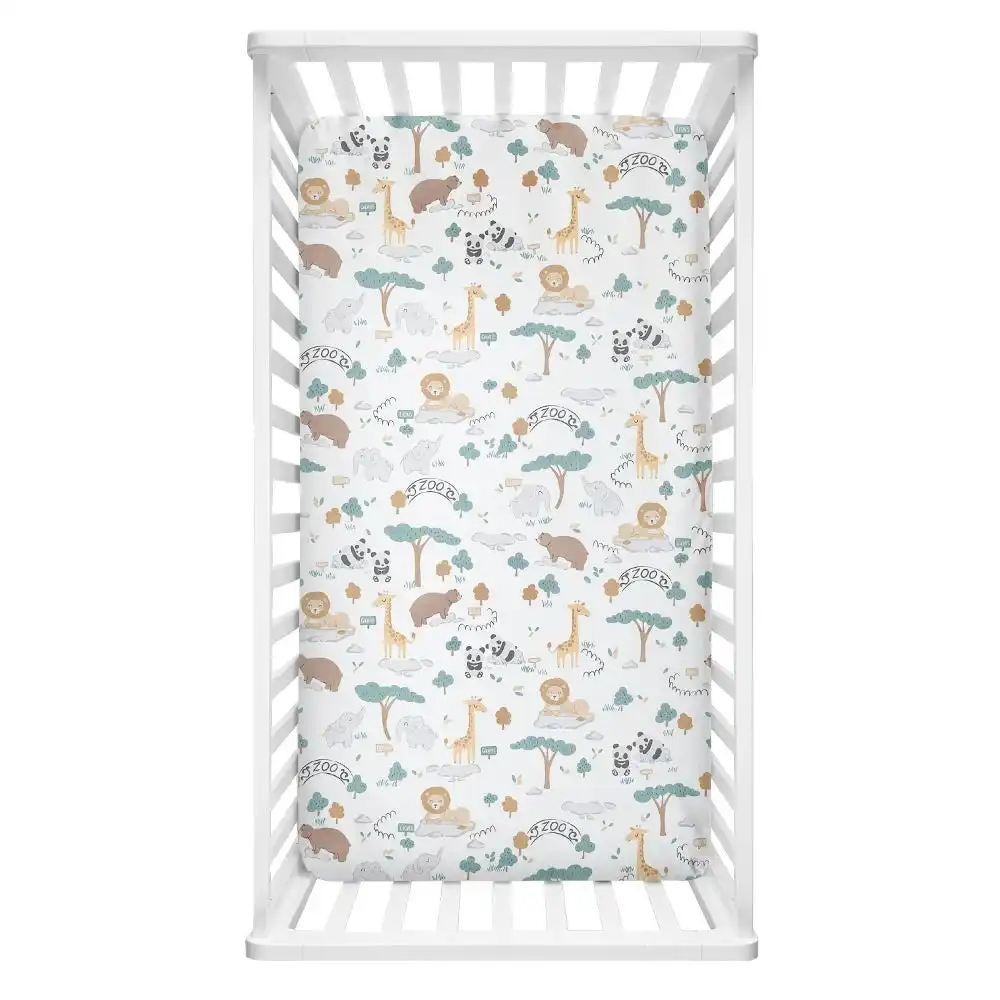 Lolli Living | Day at the Zoo Cot Fitted Sheet