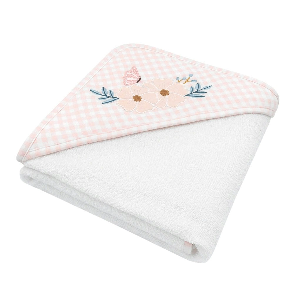 Living Textiles | Hooded Towel -  Butterfly Garden