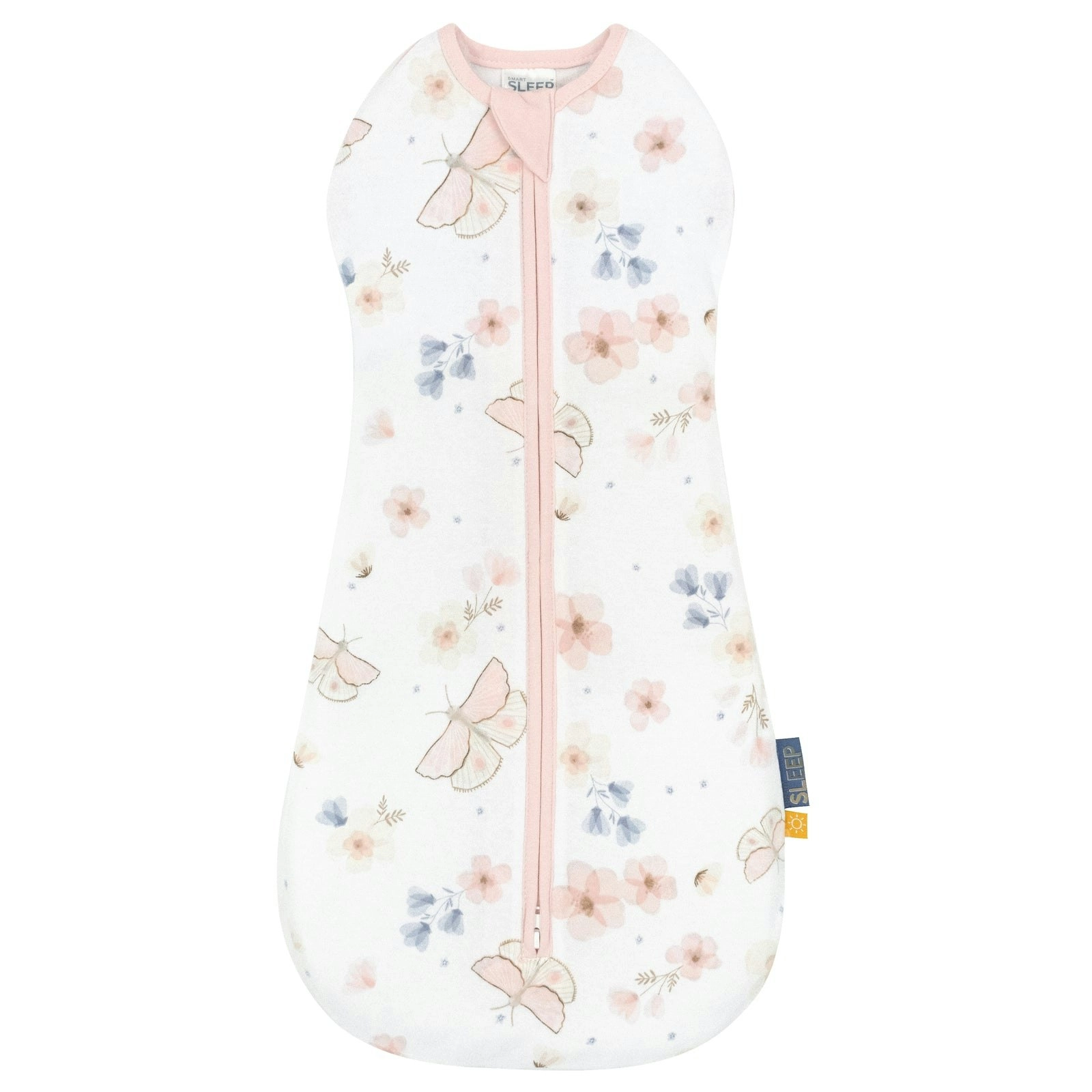 Living Textiles | Smart Sleep Zip Up Swaddle 0-3mths 0.2TOG - Butterfly