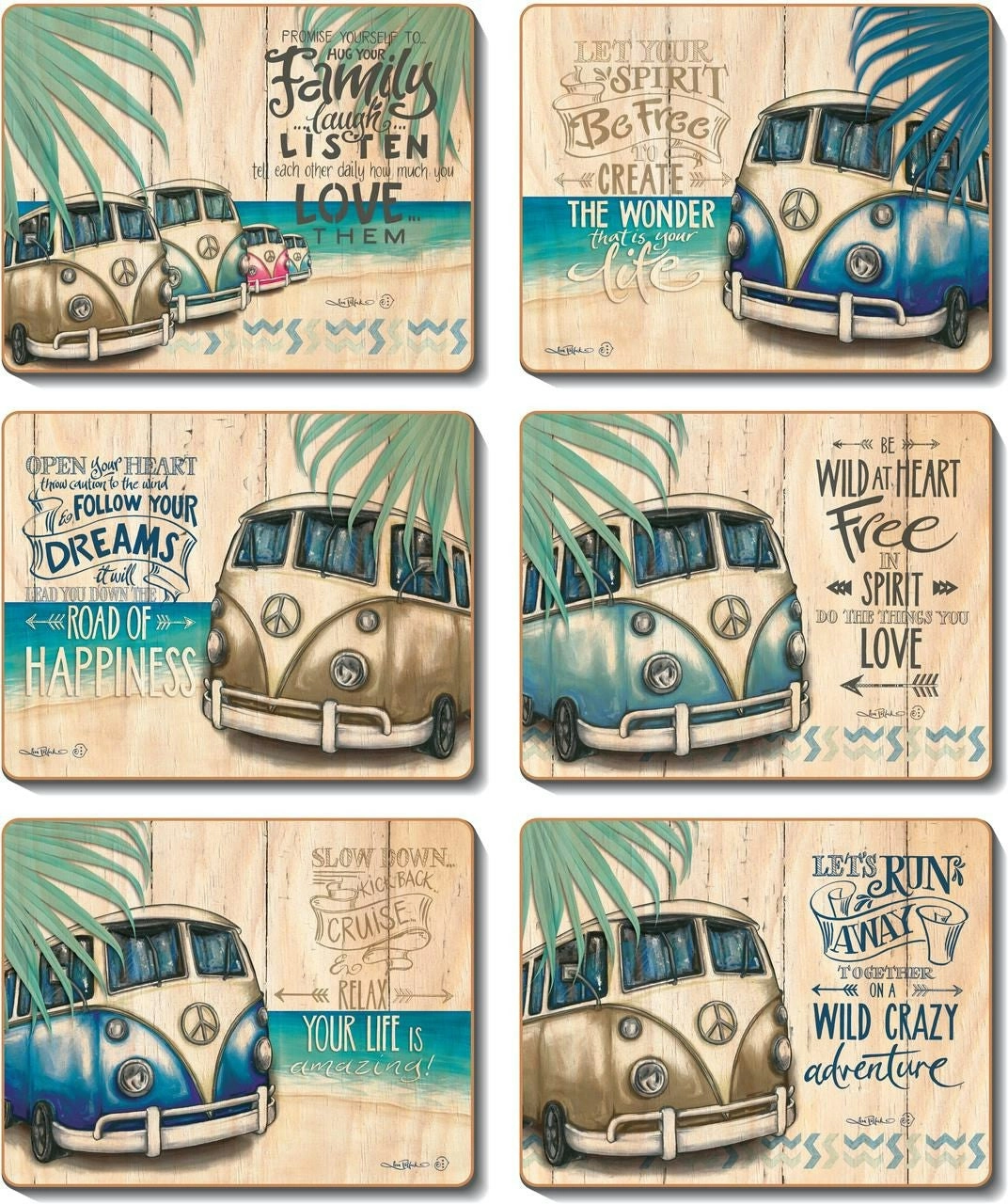 Cinnamon | Vintage Kombi Placemats Set of 6