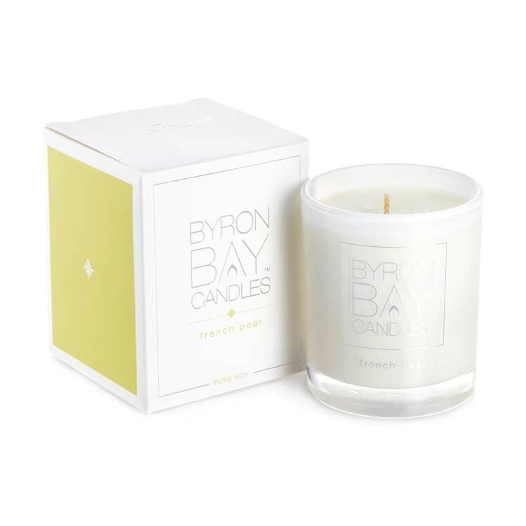 Byron Bay Candles | Large 50 Hour Scented Pure Soy Candle - French Pear