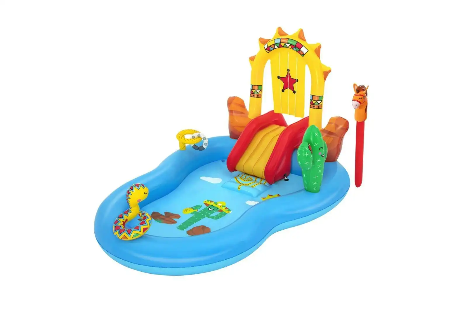 Bestway Wild West Kids Play Inflatable Above Ground Swimming Pool