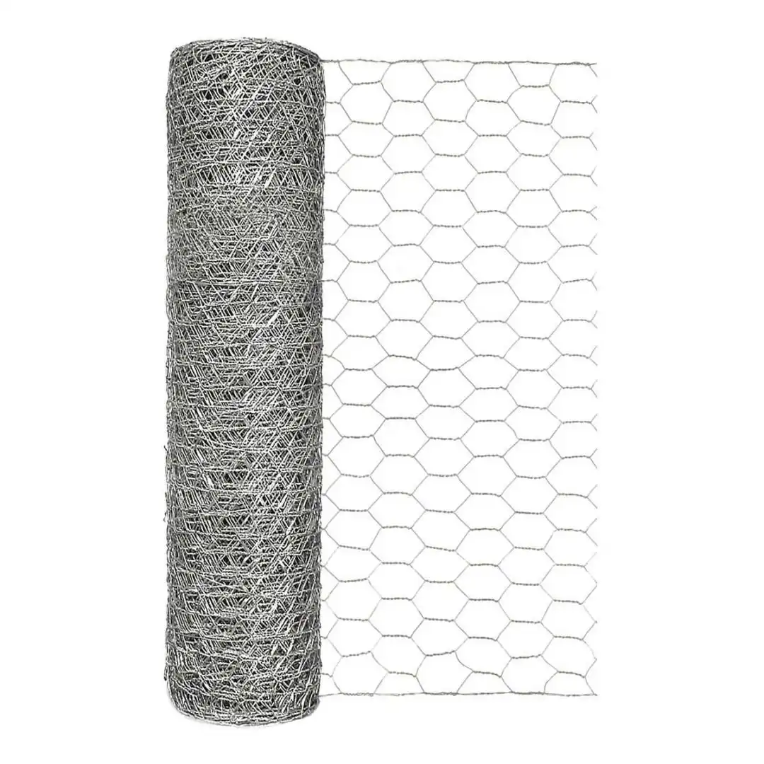 Chicken Wire Fence Galvanised Steel 25 x 1.2 m