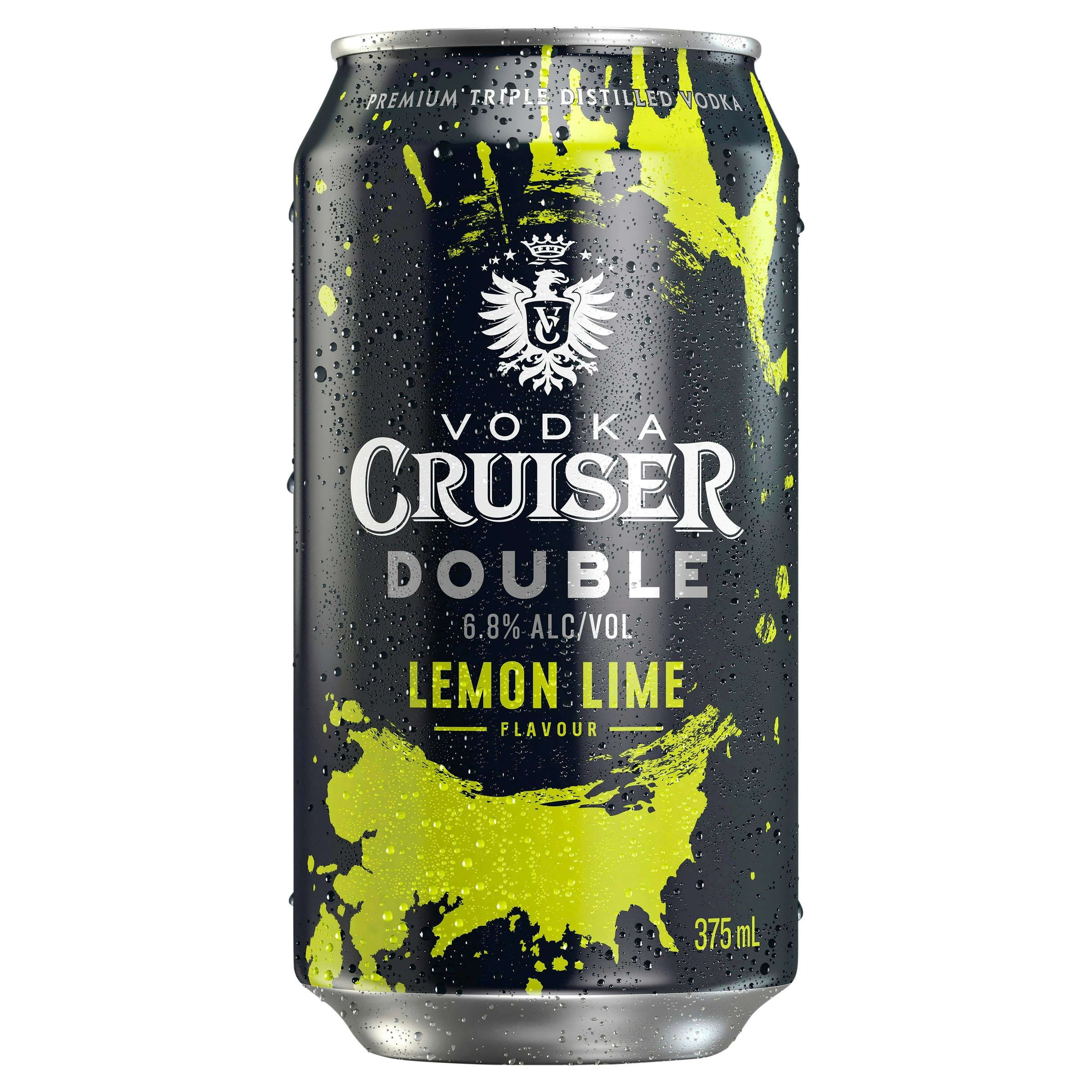 Vodka Cruiser Double Lemon Lime 6.8% 24 x 375mL Cans