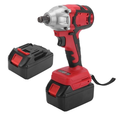 Cordless Power Impact Wrench Brushless Rattle Gun Drill Tool Socket w/ 2 Battery