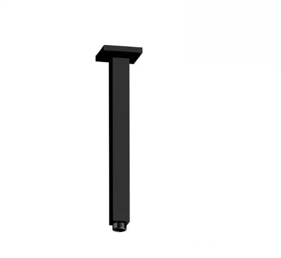 Fienza Square Ceiling Dropper 450mm Matte Black 422115C