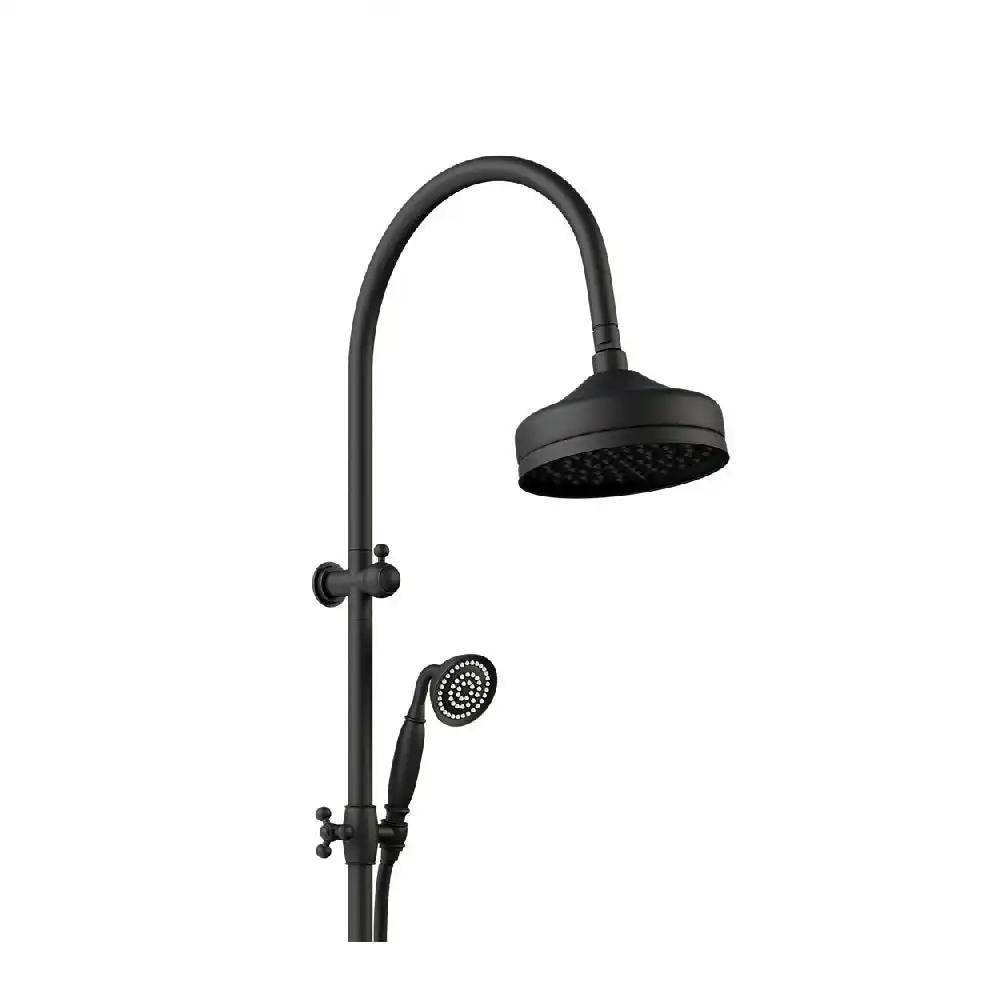 Fienza Lillian Twin Shower Rail Matte Black 455114B