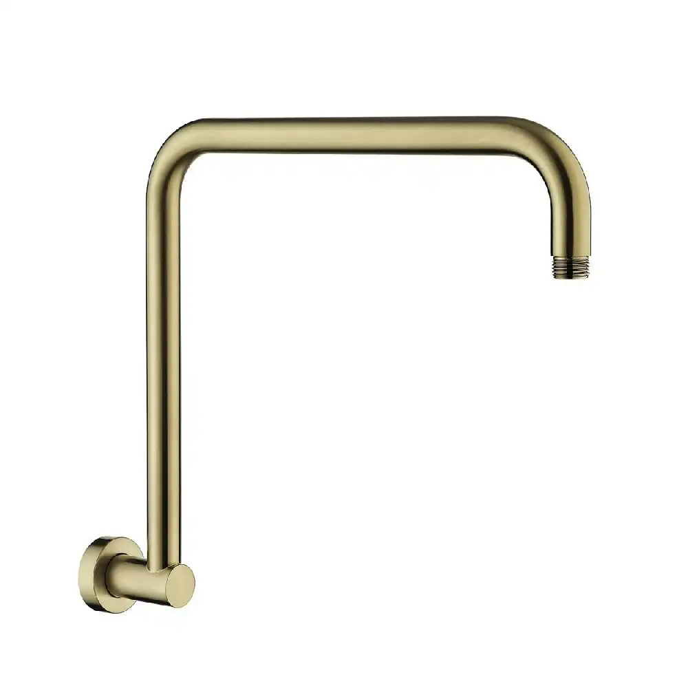 Fienza Round Fixed Gooseneck Wall Arm Urban Brass 422111UB