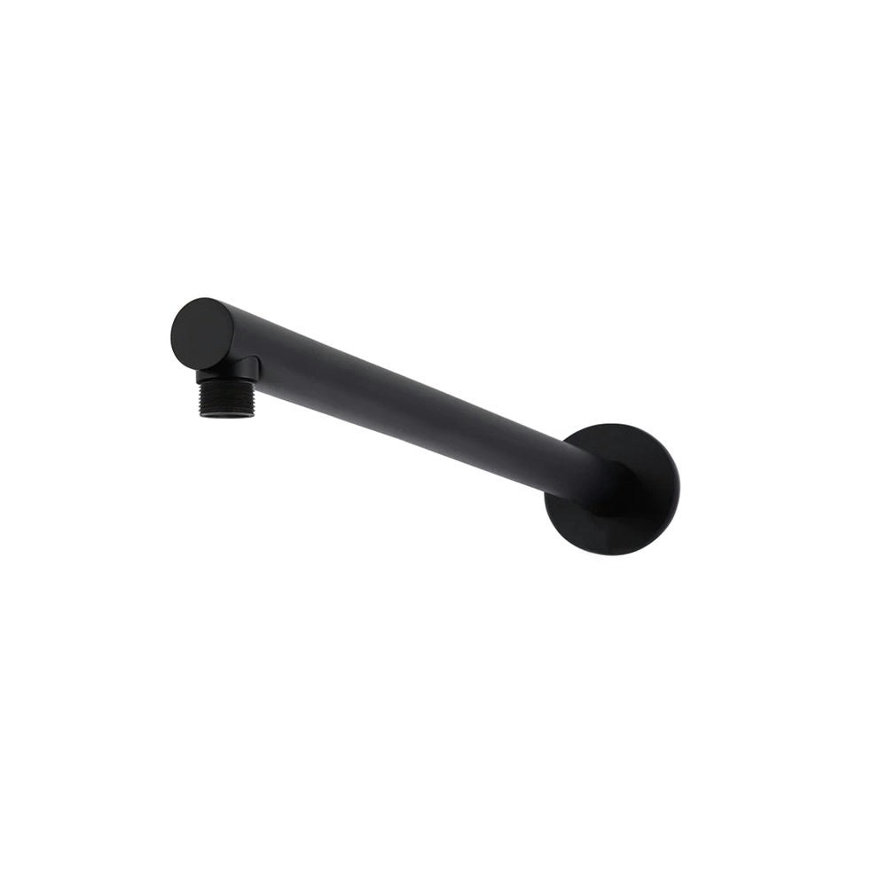 Meir Round Wall Shower Arm 400mm Matte Black MA02-400