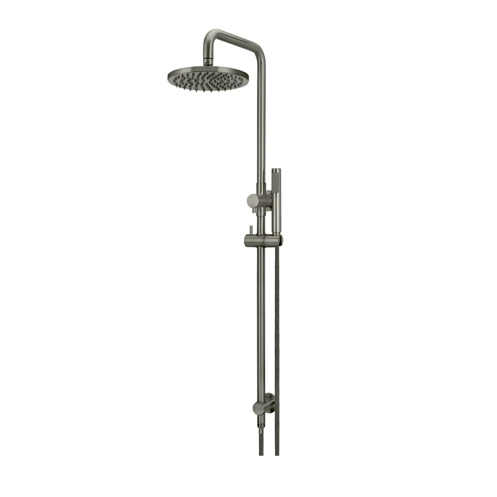 Meir Round Combination Shower Rail 200mm Rose Single Function Hand Shower Shadow MZ0704-R-PVDGM