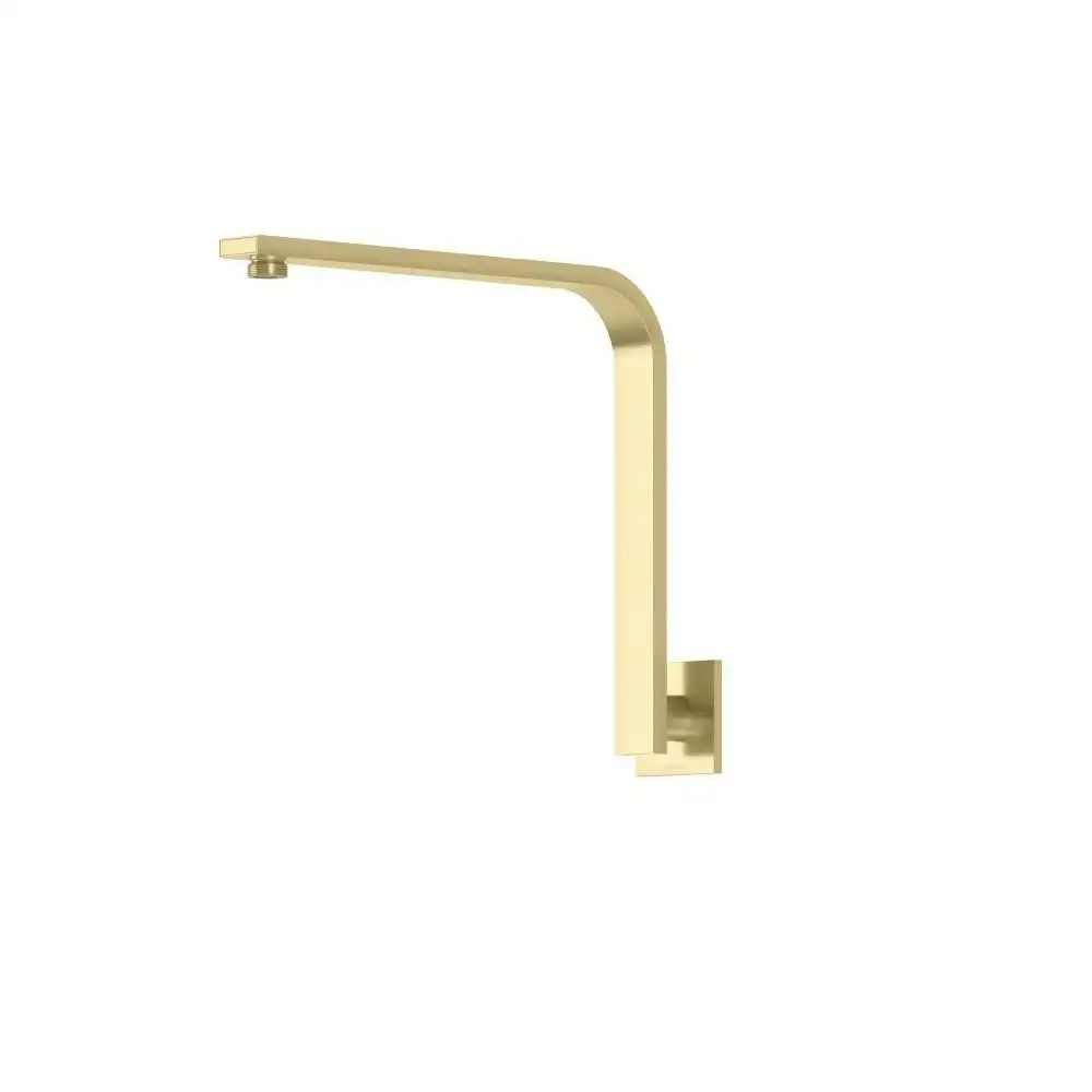 Phoenix Vivid Slimline Hi Rise Shower Arm Square Plate Brushed Gold VS6001-12