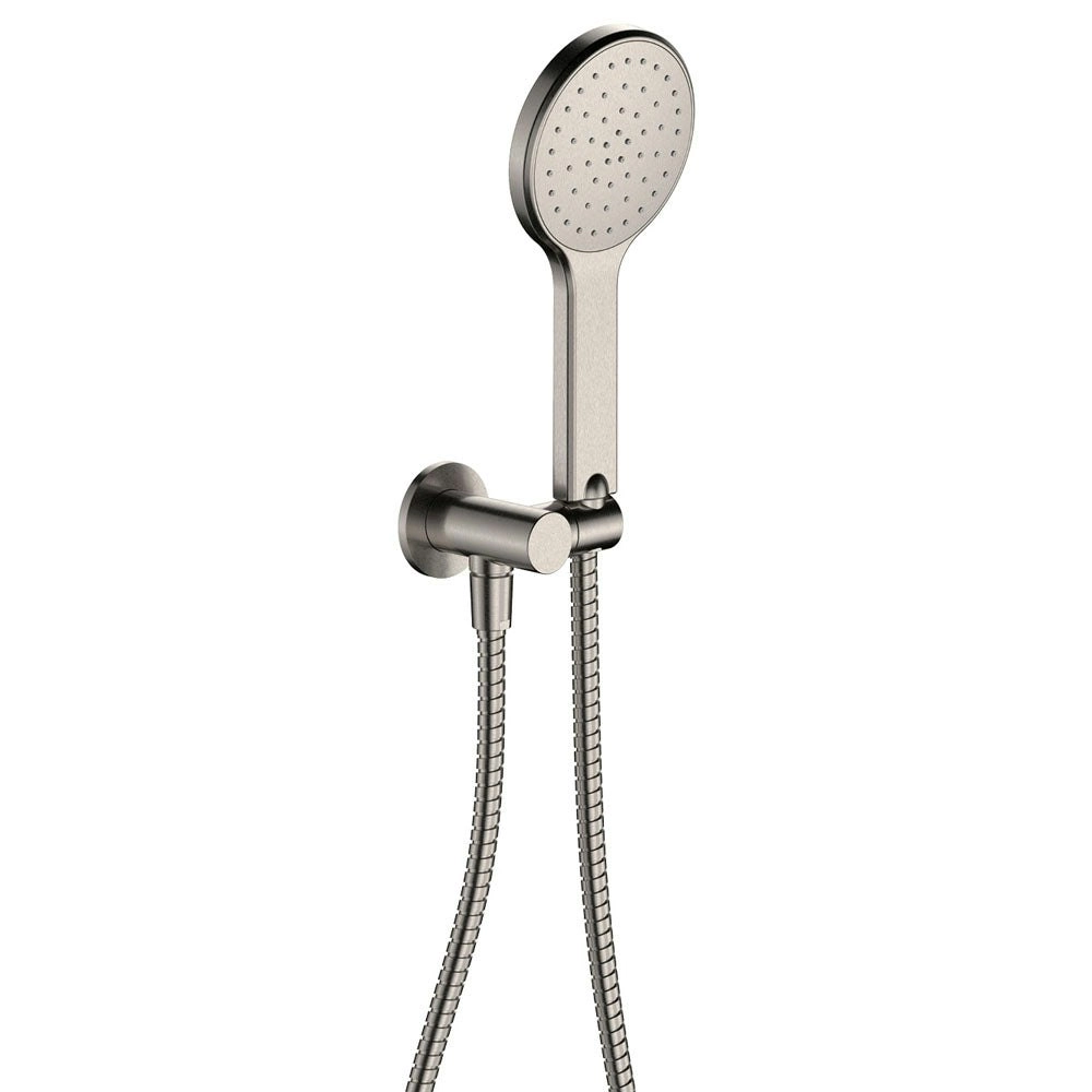 Fienza Kaya Hand Shower Round Plate Brushed Nickel 433201BN