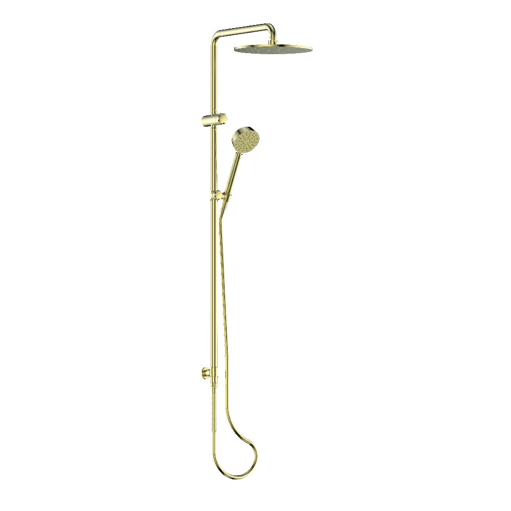 Greens Tesora Twin Rail Shower Brushed Brass 213906