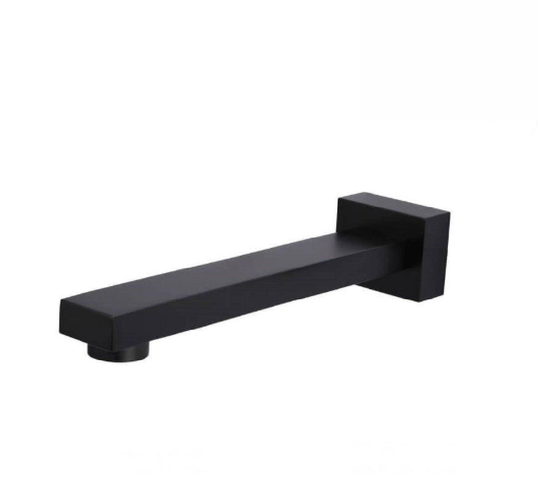 Meir Bath Wall Spout Square Matte Black MS01