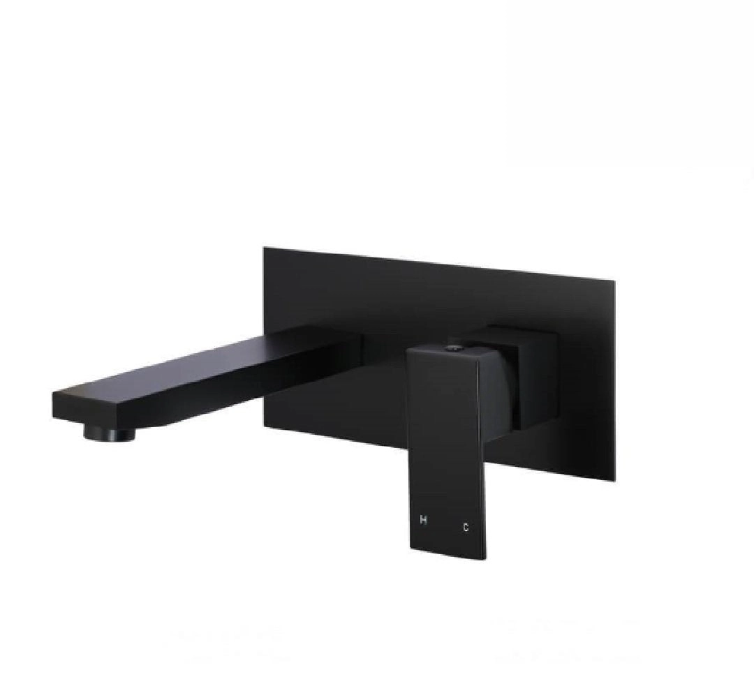 Meir Basin/ Bath Combination Mixer & Spout Square MC01 Matte Black