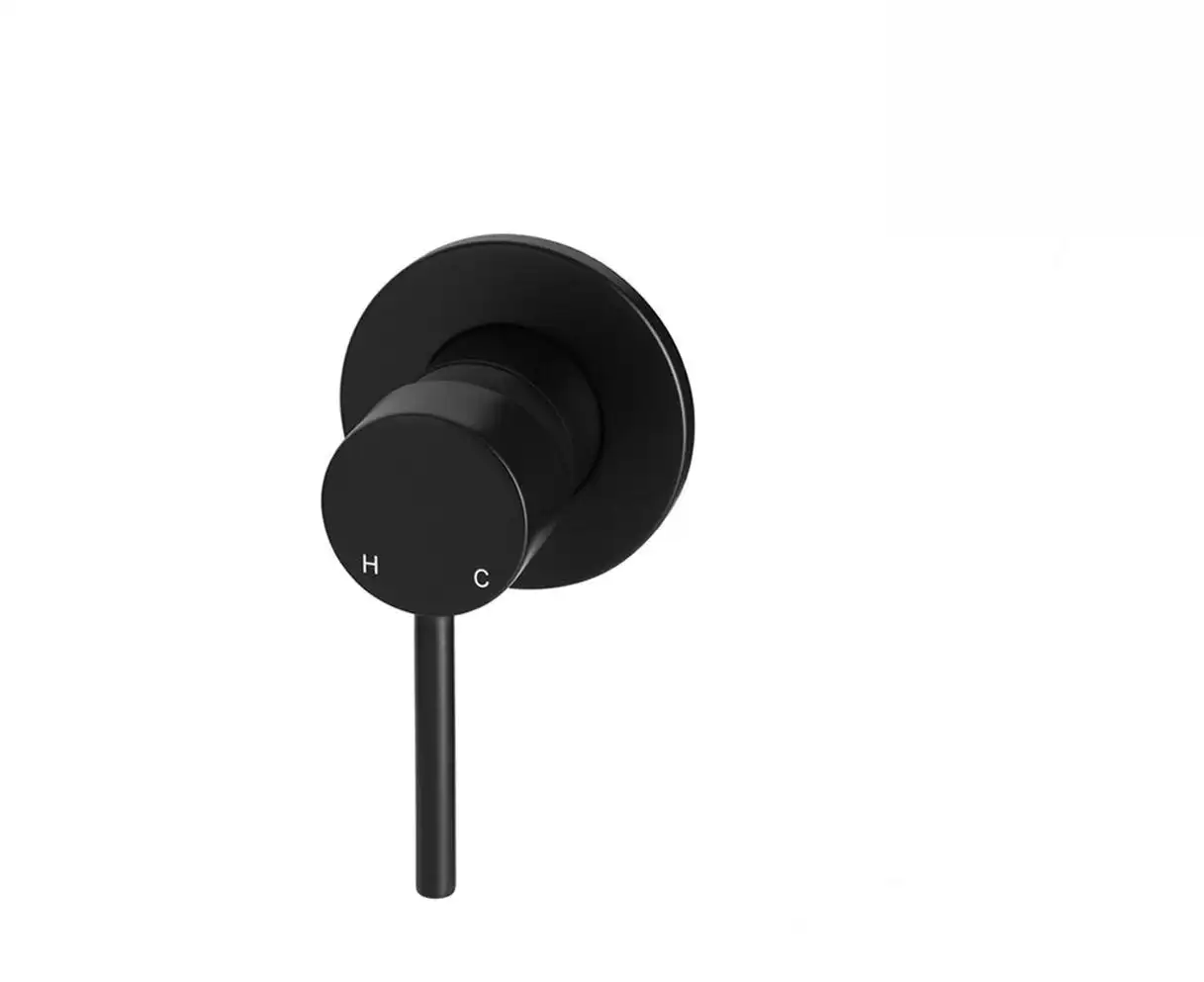 Meir Shower/ Bath Wall Mixer Round Matte Black MW03