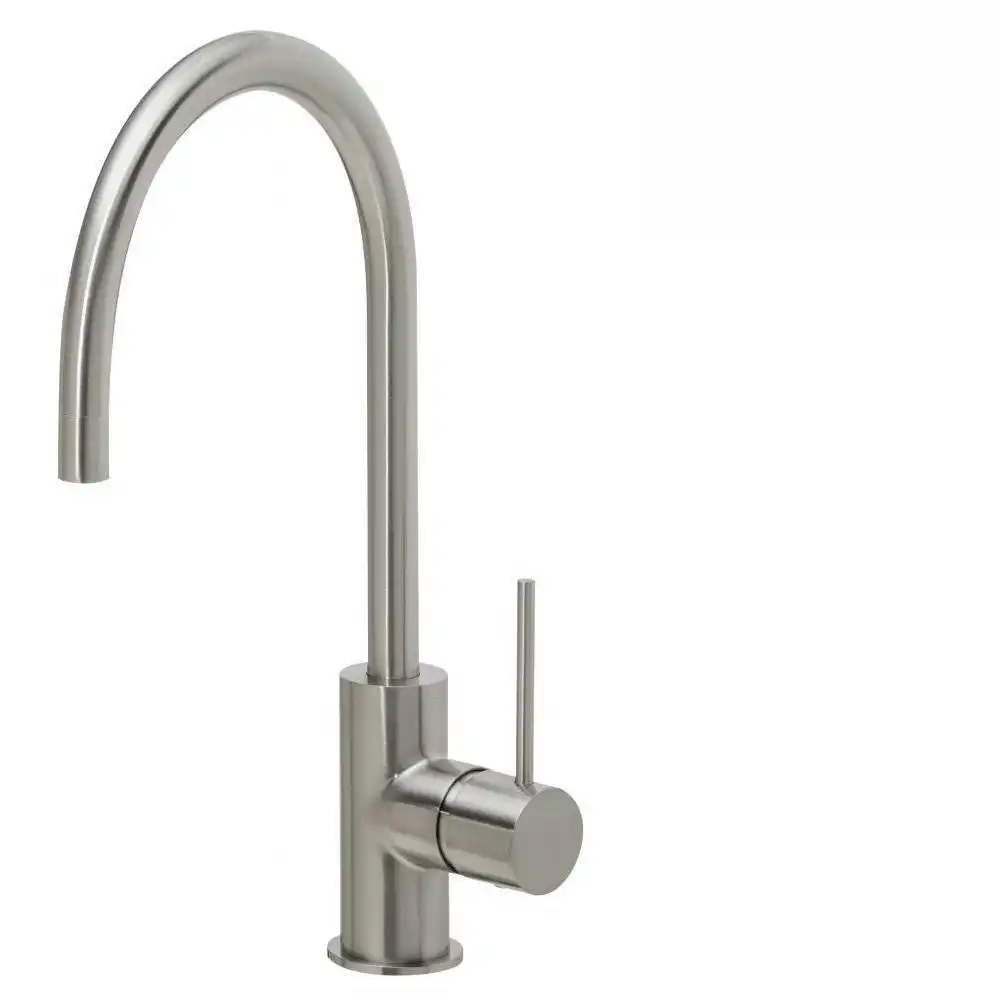 Phoenix Vivid Slimline Sink Mixer 220mm Gooseneck Brushed Nickel VS733 BN