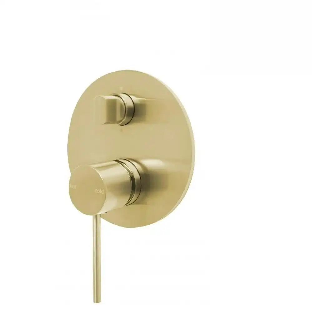 Phoenix Vivid Slimline Shower/Bath Mixer Diverter Brushed Gold VS791-12