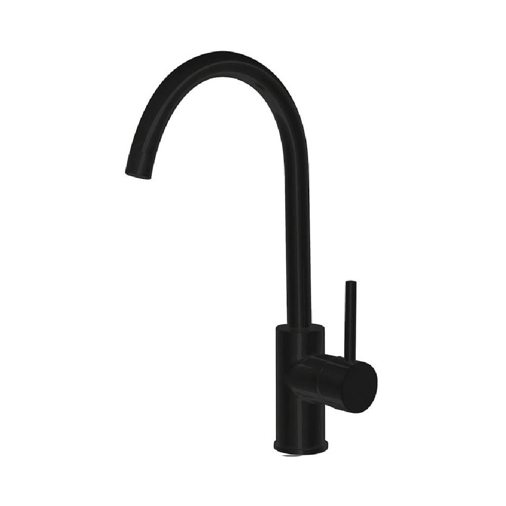 Fienza Hustle Gooseneck Sink Mixer Matte Black 225105B