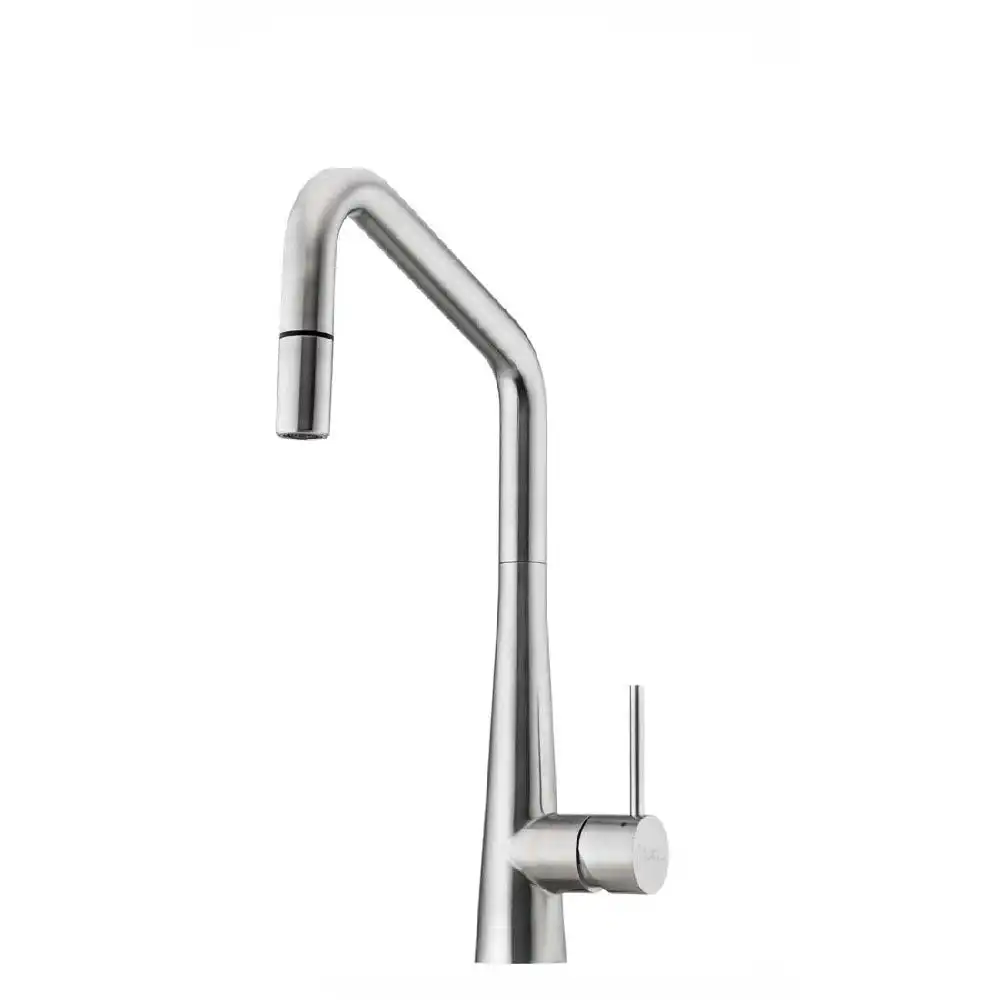 Oliveri Essente Square Gooseneck Pull Out Sink Mixer Stainless Steel SS2575