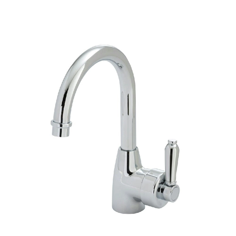 Fienza Eleanor Gooseneck Basin Mixer Chrome with Chrome Handle 202104CC