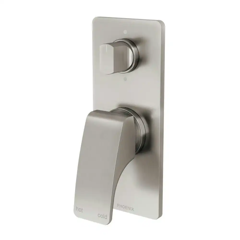 Phoenix Rush Shower Bath Diverter Mixer Brushed Nickel RU791-40